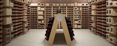 Classic champagne version wooden wine cellar furniture